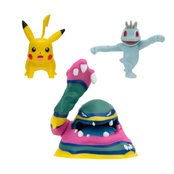 Figuras Pokemon X3 - Machop - Pikachu y Alolan Muk - Imagen 2