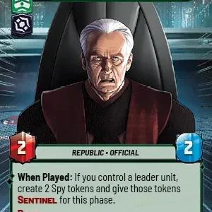 Chancellor Palpatine HyperSpace Foil -STWU SEC Ingles