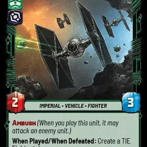 TIE Ambush Squadron Foil STWU JTL Ingles