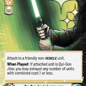Qui-Gon Jinn's LightsaberQui-Gon Jinn's Lightsaber HYPERSPACE FOIL STWU LOF INGLES