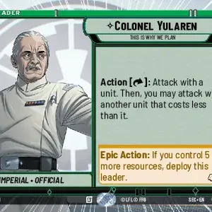Colonel Yularen HyperSpace Leader -STWU SEC Ingles